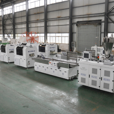 Buy Shenzhen HYPET Popular PVC Wire Duct Cable Extrusion Machine With Punching Machine And Slotting Machine online manufacture