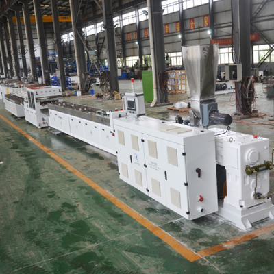 Buy 16-32mm Four Strands PVC Conduit Pipe Production Line With 10 Cavities Belling Machine And Automatic Packaging Machine online manufacture