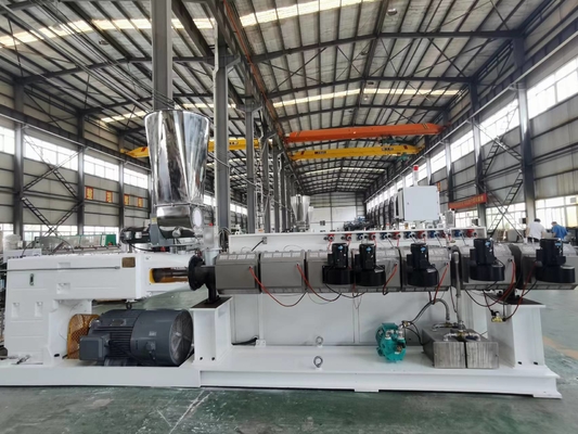 Buy Shenzhen HYPET PS75/38  95/38  125/38 High Efficient And High Speed Parallel Twin Screw Plastic Extruders online manufacture
