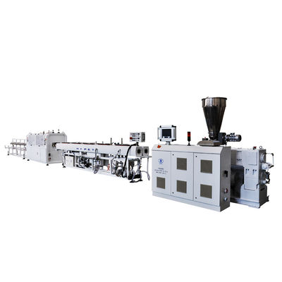 Buy Pvc Pipe Machine Double Strands 20-63 With Conic Twin Screw Extruder ZS55/120 output 220kg/H online manufacture
