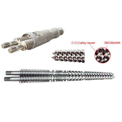 Buy Screw And Barrel for plastic extruder / twin conic screw and barrel online manufacture