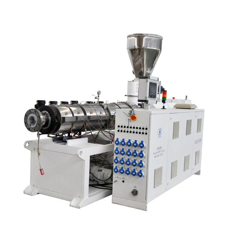 PVC Conic Twin Screw Double Screw Extruder ZS110/220 With 200kw High Output Longer Life