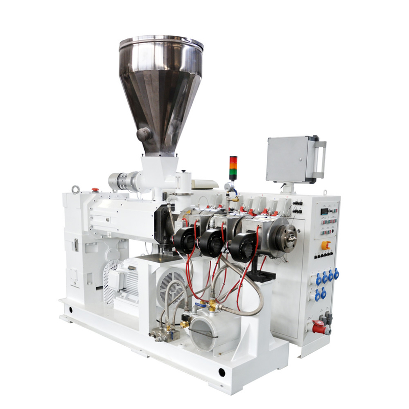 Grace Machinery 65/132 Conical Double Twin Screw Extruder For PVC Profile / Pipe
