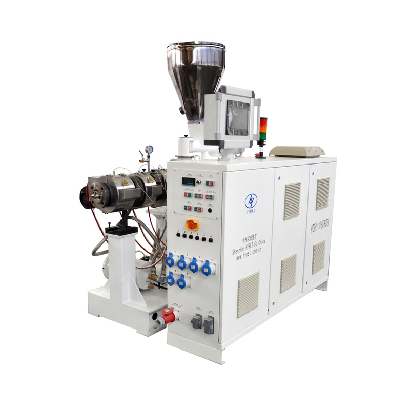 PVC Powder Into Single Wall Corrugated Pipe Making Machine With HYZS51/110 Conic Twin Screw Extruder