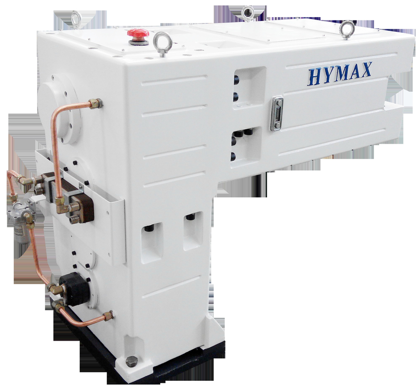 Block Type Conic Twin Screw Extruder With Vertical Type Gear Box High Torque Gear Reducer
