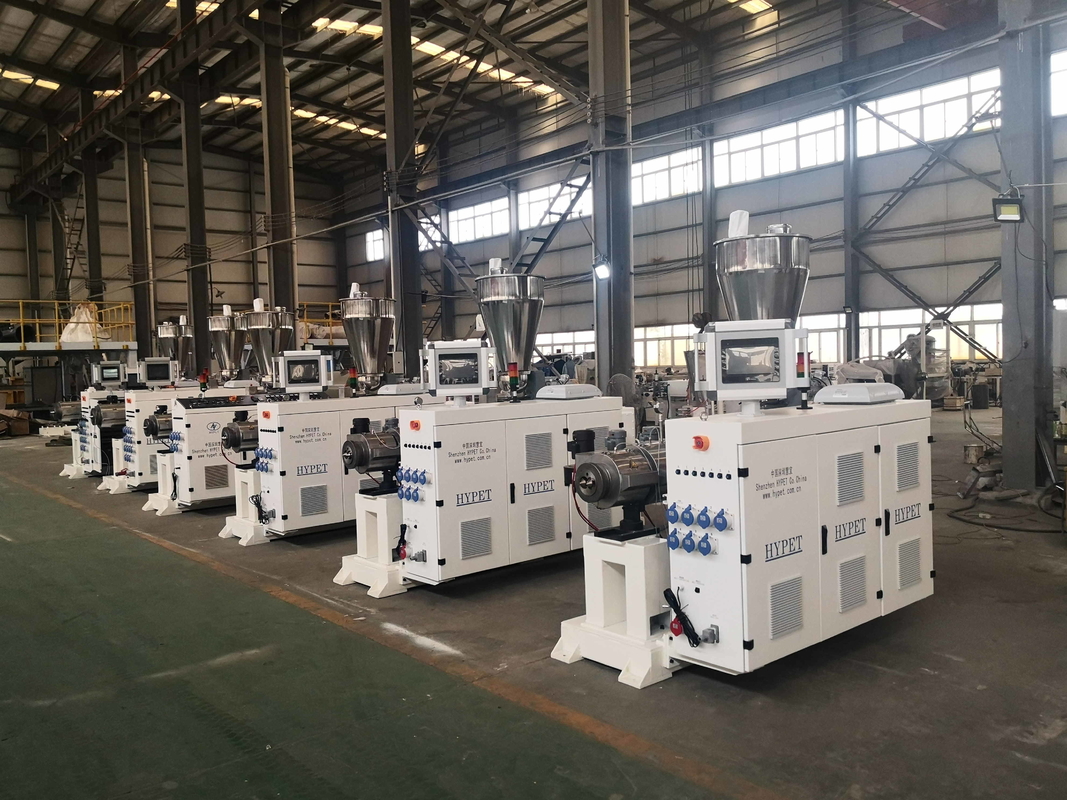 ZS65/132 Conical Double Screw Extruder Machine for WPC Outdoor Profile Production Line