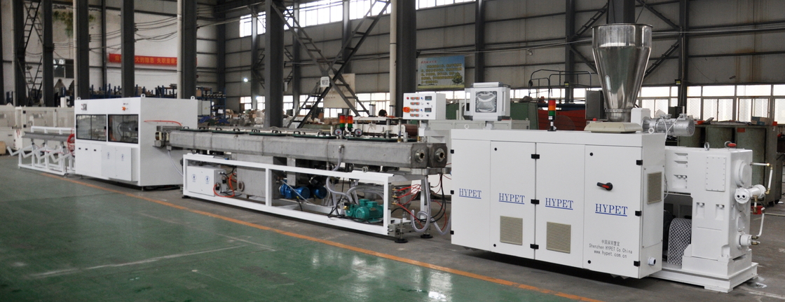 High Output 90-160mm PVC UPVC Water Pipe Drainage Sewage Pipe Making Machine With HYPET 65/132 Twin Scew Extruder