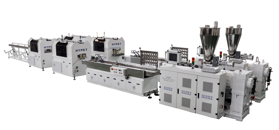 PVC Cable Duct Trunk Production Line With Vertical Gear Box PVC Profile Twin Screw Extruder