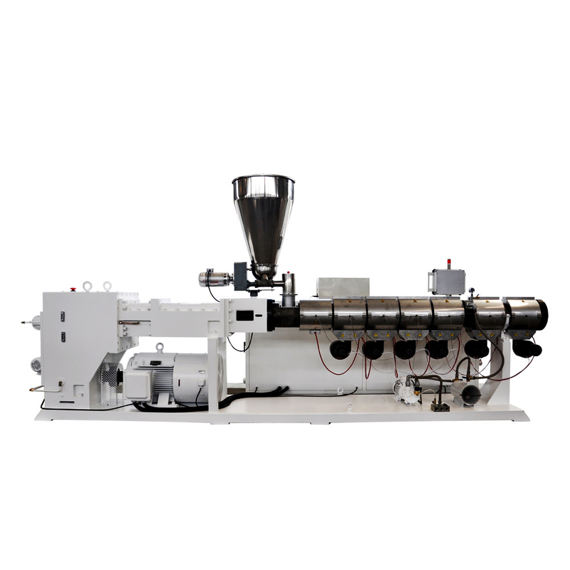 HYPS107/28 Parallel Twin Screw Pelletizing Production Line For PVC Cable Pellets Injection Granules Output 800k/h