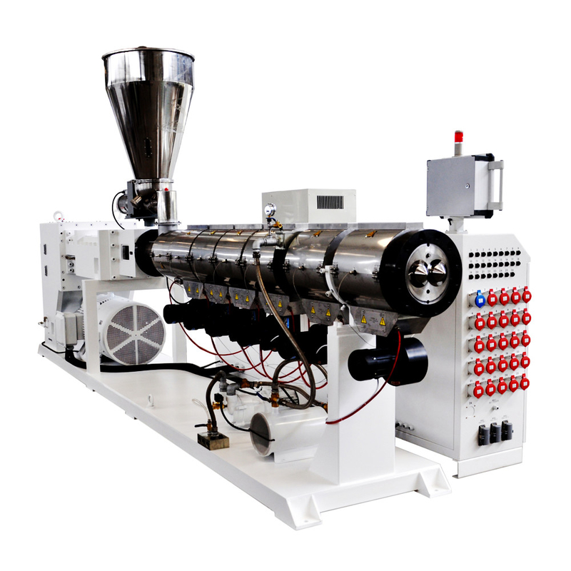 HYPS107/28 Parallel Twin Screw Pelletizing Production Line For PVC Cable Pellets Injection Granules Output 800k/h