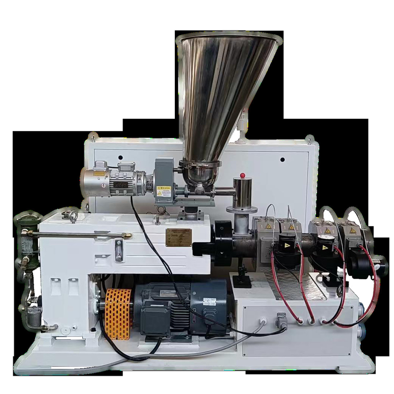 ZS35/80 Conic Twin Double Screw Extruder 70kg/h For PVC Profile Pipe Lab Test