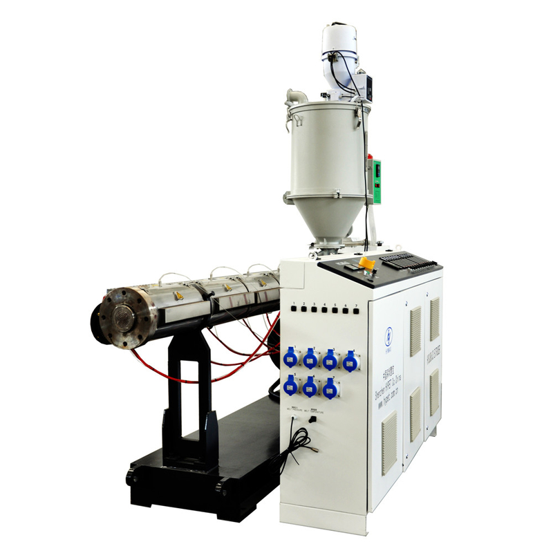 China manufacture PVC  HDPE PE PPR PS ABS single screw extruder SJ65/30 37kw 110kg/h with efficient touqe gear box