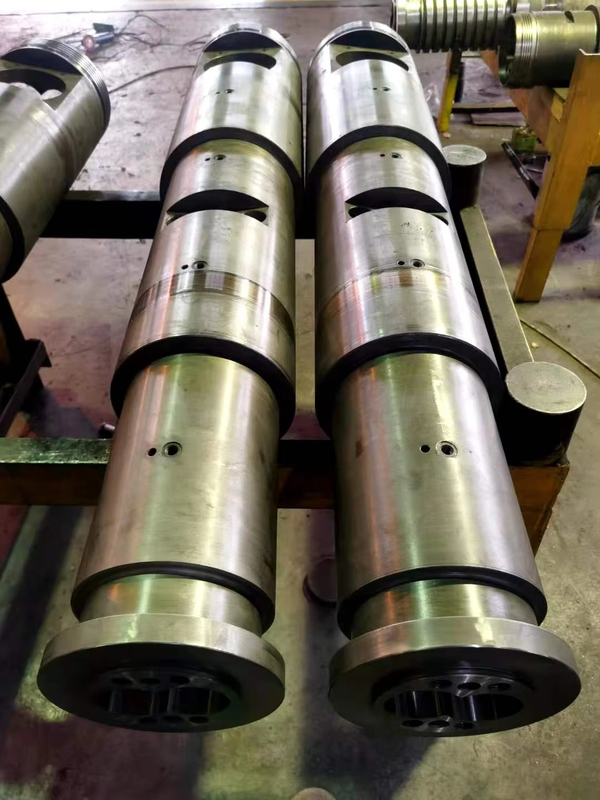 Plastic Extruder Conic Twin Screw And Barrel  / Bi-metal Screw And Barrel For Double Twin Screw Extruders