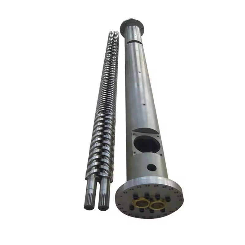 Hard Chrome Plating Parallel Screw And Barrel For Twin Screw Extruders And Sizing Measuring Service Free