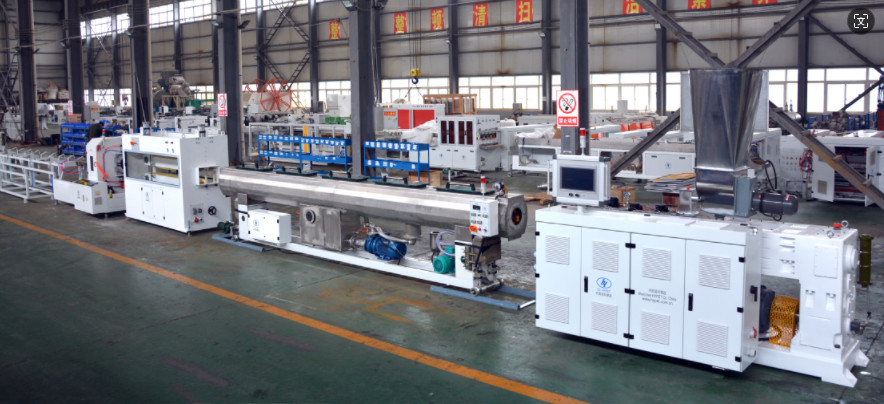 High Speed Efficient Operation 3''- 6''PVC Pipe Production Line With HYZS80/156 Conic Twin Screw Extruder