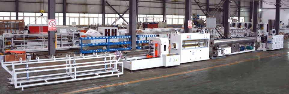 Stable Quality 3''- 4''PVC Pipe Production Line With HYZS65/132 Conic Twin Screw Extruder