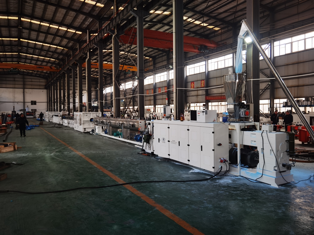 SHENZHEN HYPET High Speed  PVC Pipe Making Machine , PVC-O High Filler Pipe Extrusion Production Line