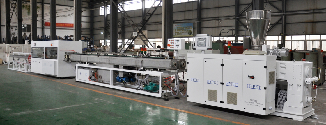 SHENZHEN HYPET High Speed  PVC Pipe Making Machine , PVC-O High Filler Pipe Extrusion Production Line