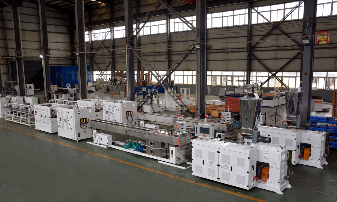 SHENZHEN HYPET High Speed  PVC Pipe Making Machine , PVC-O High Filler Pipe Extrusion Production Line