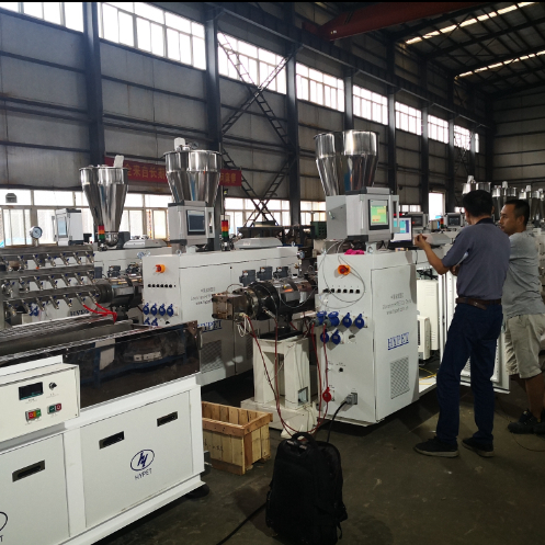 Shenzhen HYPET Popular PVC Wire Duct Cable Extrusion Machine With Punching Machine And Slotting Machine