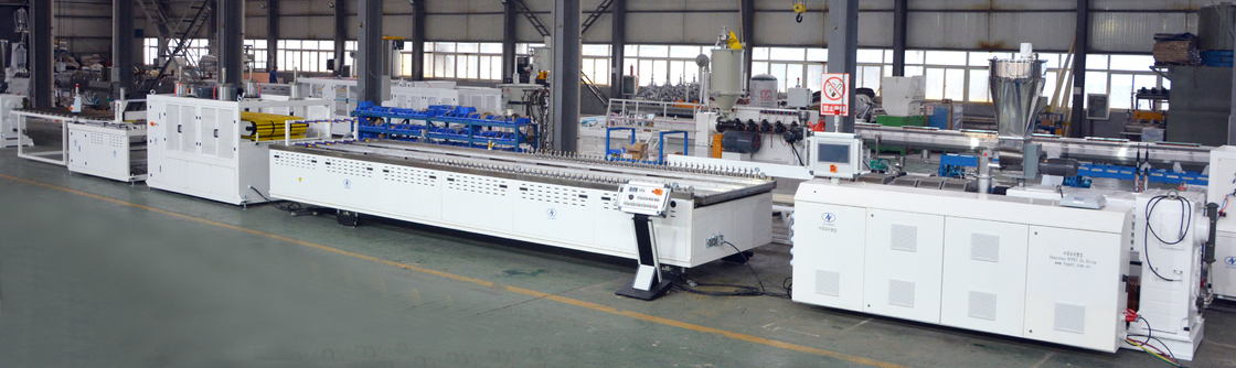 WPC Door Extrusion Production Line , PVC Wood and Plastic Composite Door Panel Making Machine