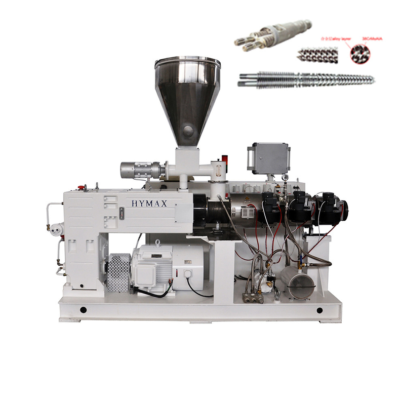 100kg/h ZS45/100 15kw Double Twin Screw Extruder High Speed High Efficient  High Output