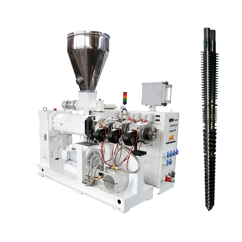 75kw Motor PVC ZS80/173 Twin Screw Extruder for Euro Tech Conic Output 750kg/h